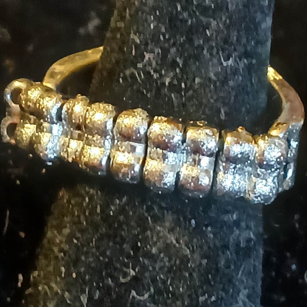 Paparazzi Stretch Ring Silvertone With Blue Cabochon Stone - Picture 3 of 5
